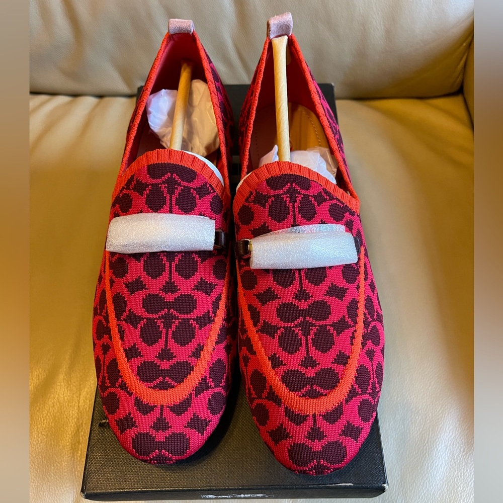 Coach - Harling Knit Loafer - Fiery Red 7.5 - NWT! - Picture 2 of 4